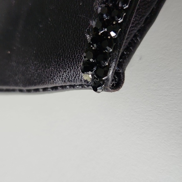 SWAROVSKI | Leather clutch crystals embellished black - Picture 8 of 8